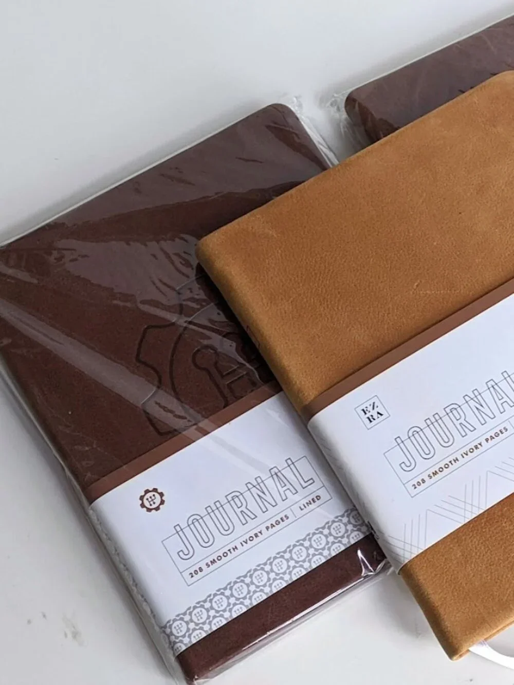 One Brown Leather Journal Notebook *New 208 Smooth Ivory Pages 5.5x7